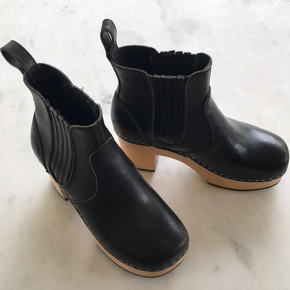 Black Swedish Hasbeens boots size 36